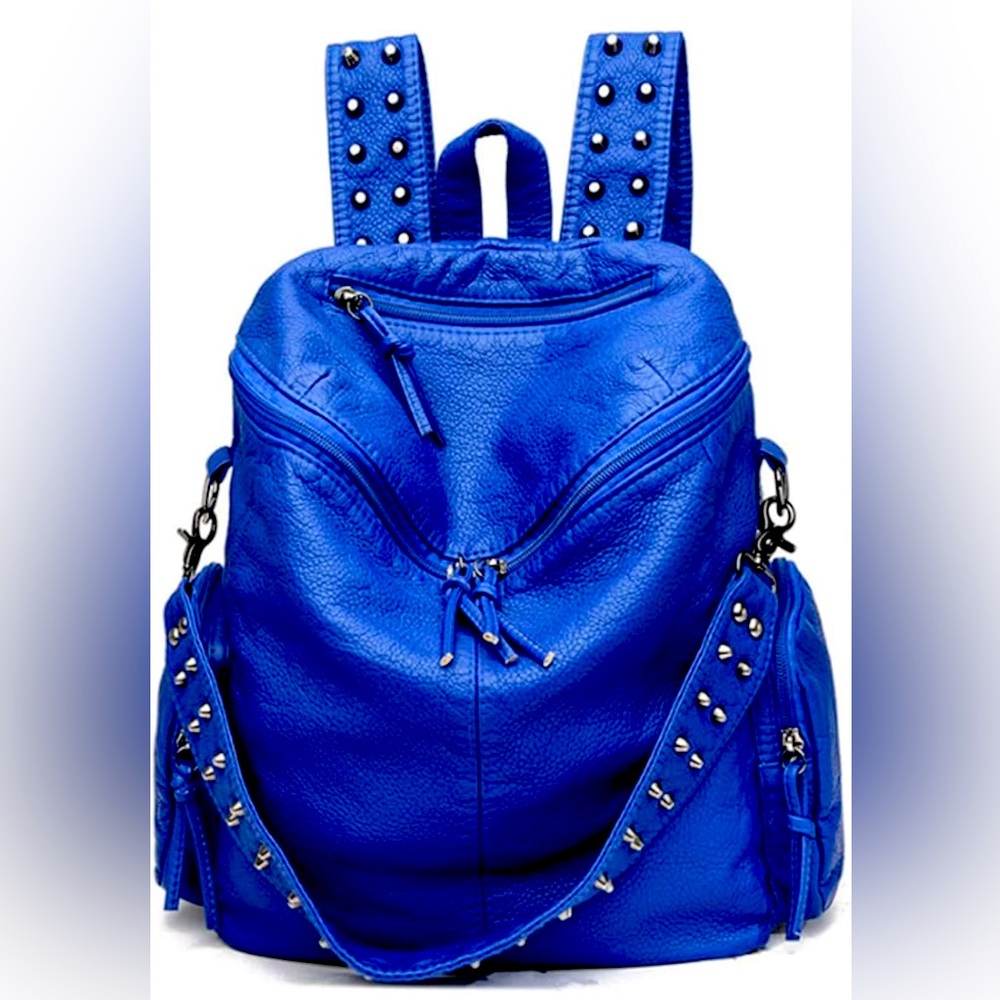 Blue BackPack Studded Purse